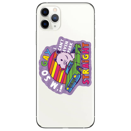 So Gay Can't Park Straight LGBTQ High Quality Vinyl Sticker