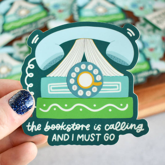 The Bookstore Is Calling Sticker | Bookish Vinyl Sticker