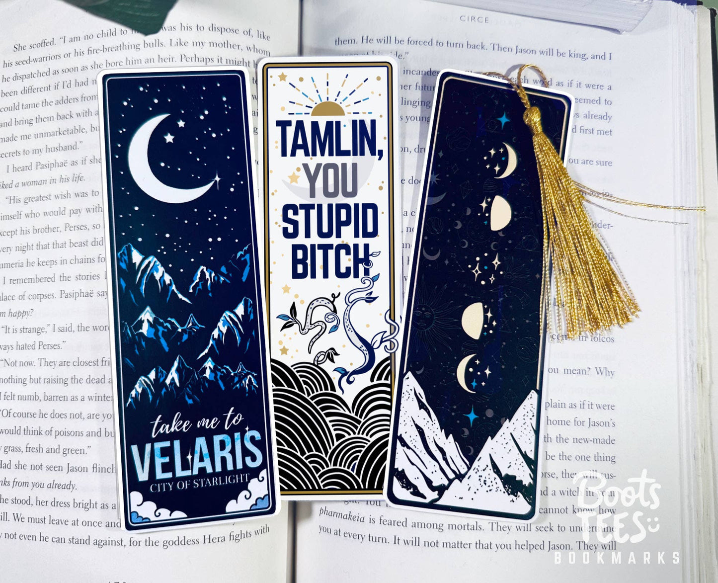 ACOTAR Bookmarks, 6" Court of Thorns and Roses Quote Reading: Tamlin You Stupid B Bookmark