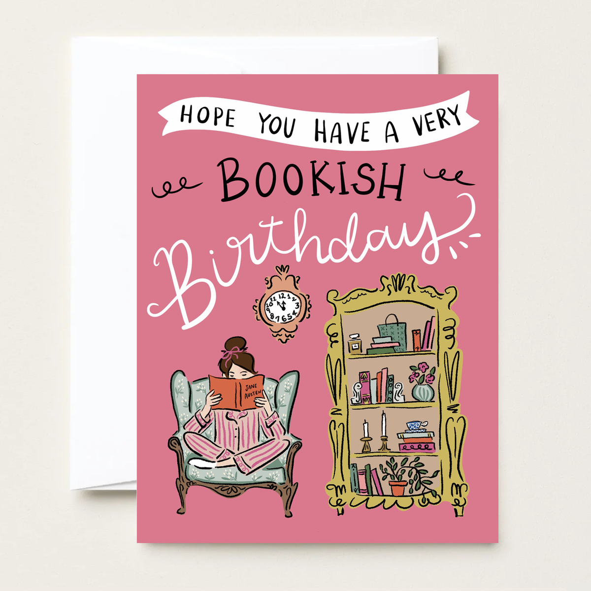 Bookish Birthday Greeting Card