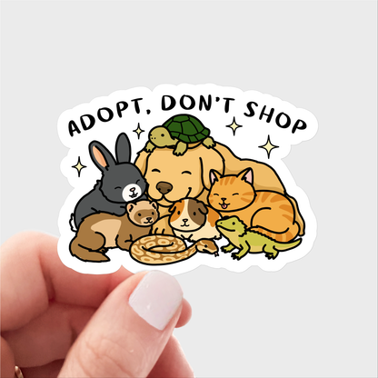 Adopt, Don't Shop Sticker - pets, pet, adopt, love, cute