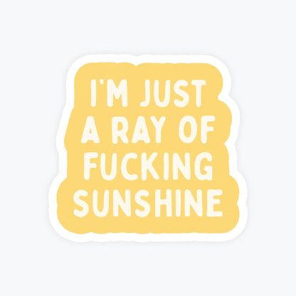 Funny Stickers, Swear Words - Ray of Fucking Sunshine