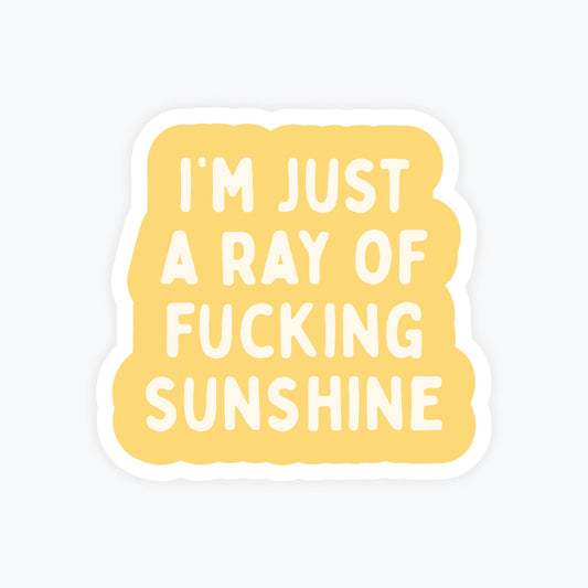 Funny Stickers, Swear Words - Ray of Fucking Sunshine