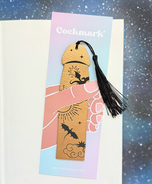 Dragon Rider Cockmark Bookmark: Gold
