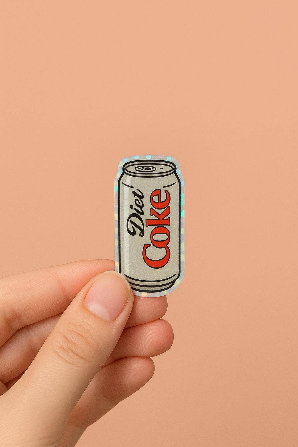 Diet Coke Can Glitter Sticker: Funny Waterproof Vi