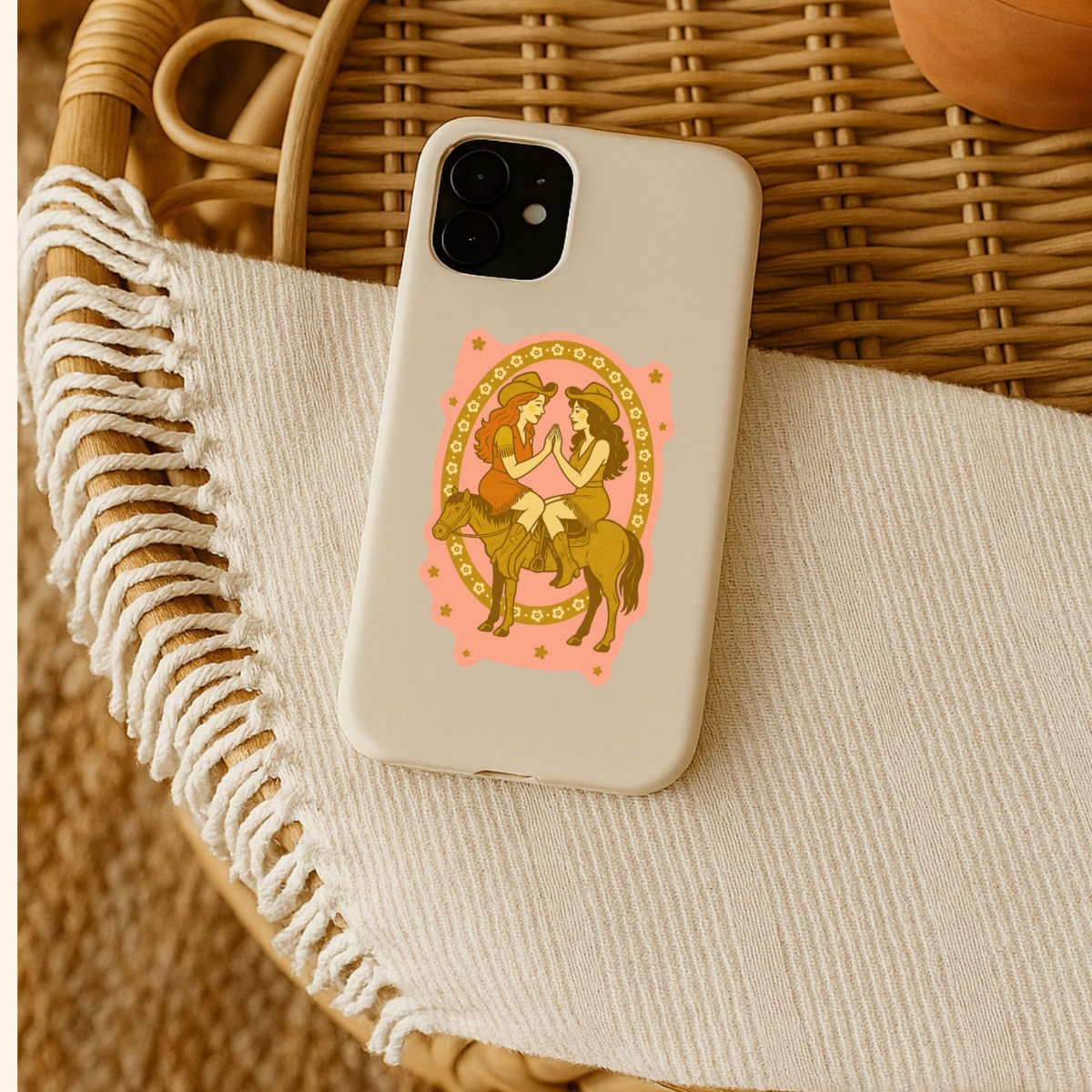 Cowgirl Lovers Vintage Sticker