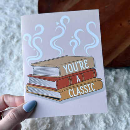 "You're a classic" Book Reading Thank You Card