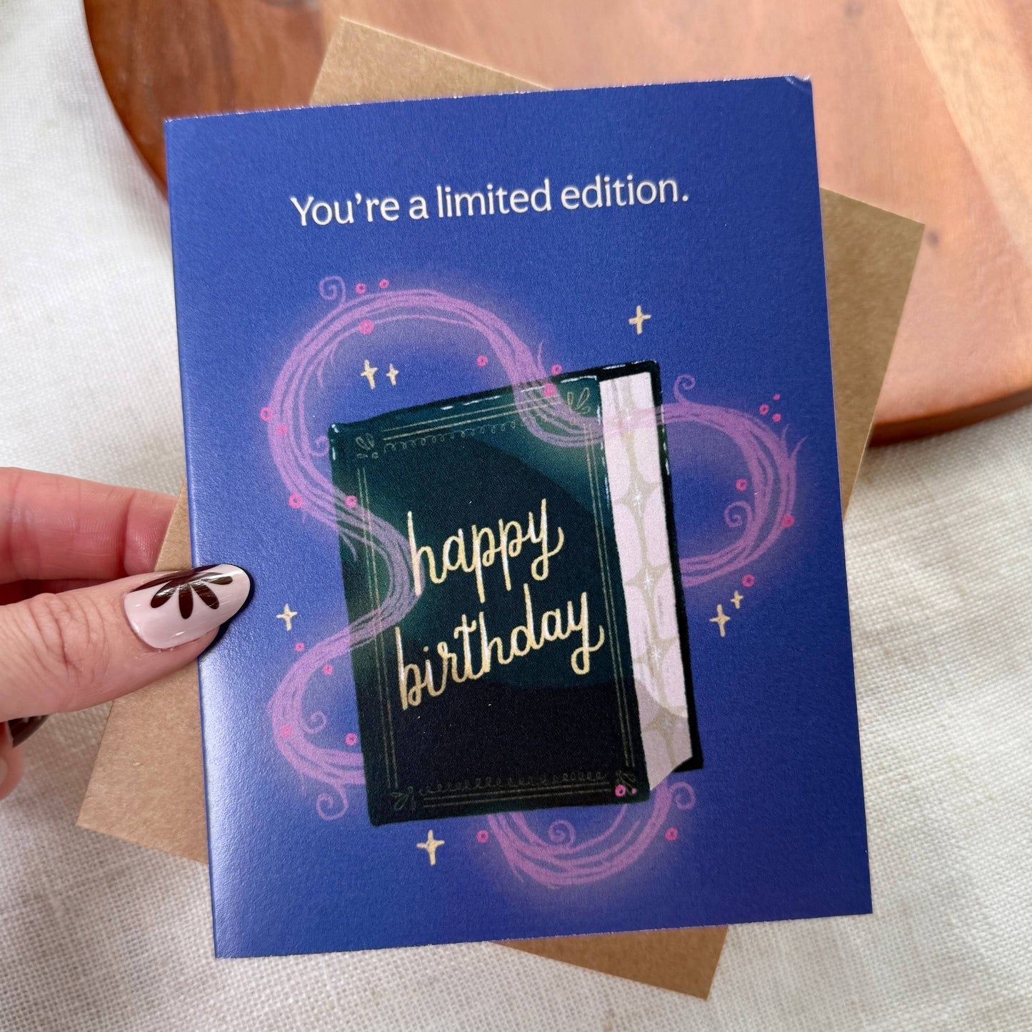 "You're a limited edition" Bookish Birthday Card