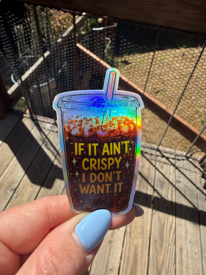 Funny Crispy Diet Coke sticker - Matte Vinyl: Vinyl sticker