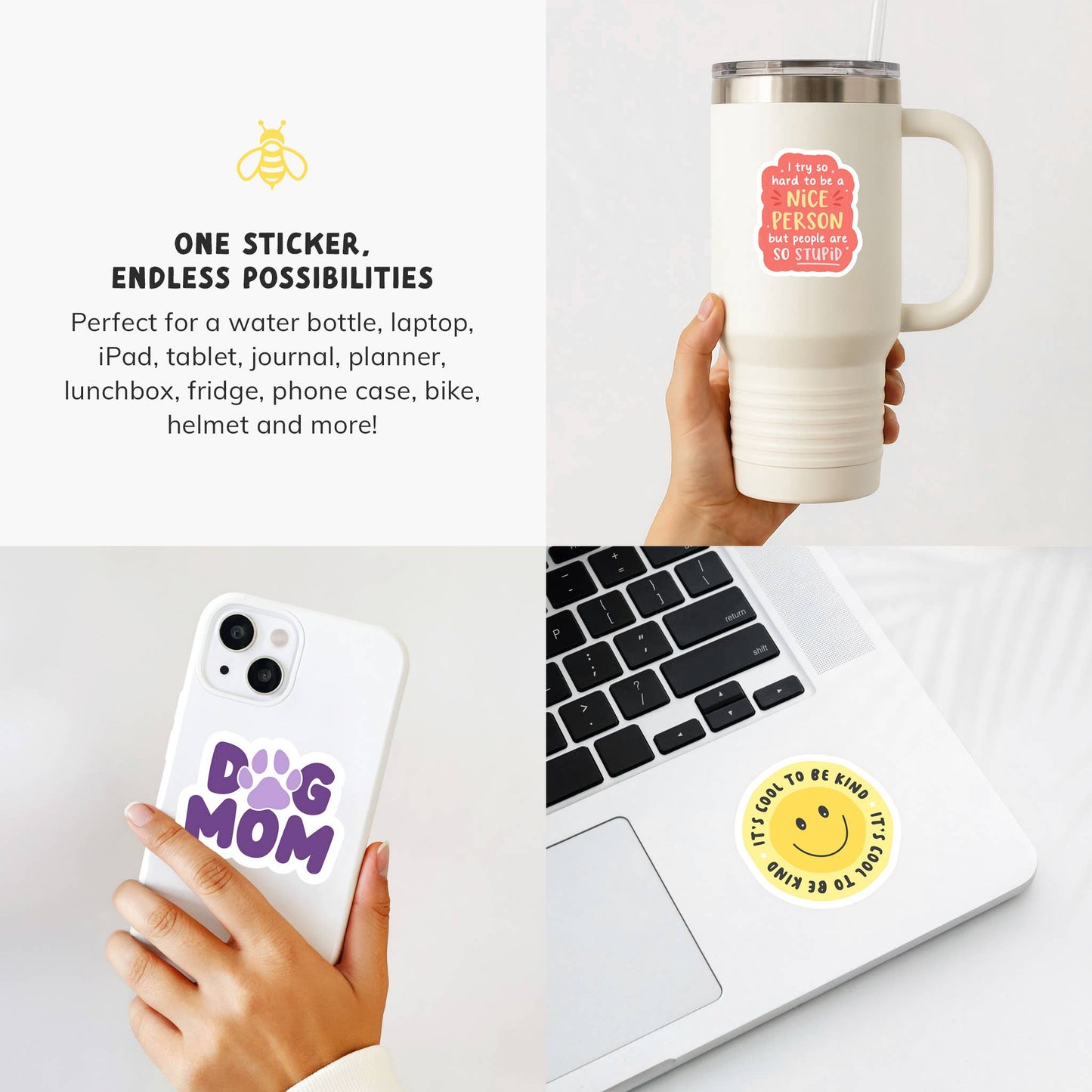 Kindness Matters Sticker, Multicolored, Positivity Kids