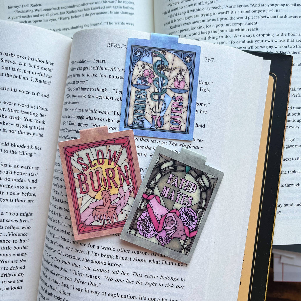 Book Tropes Slow Burn Magnetic Bookmark Book Lover Gift
