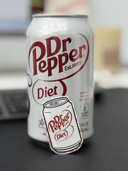 Mini Diet Dr Pepper Glitter Sticker for Water Bott