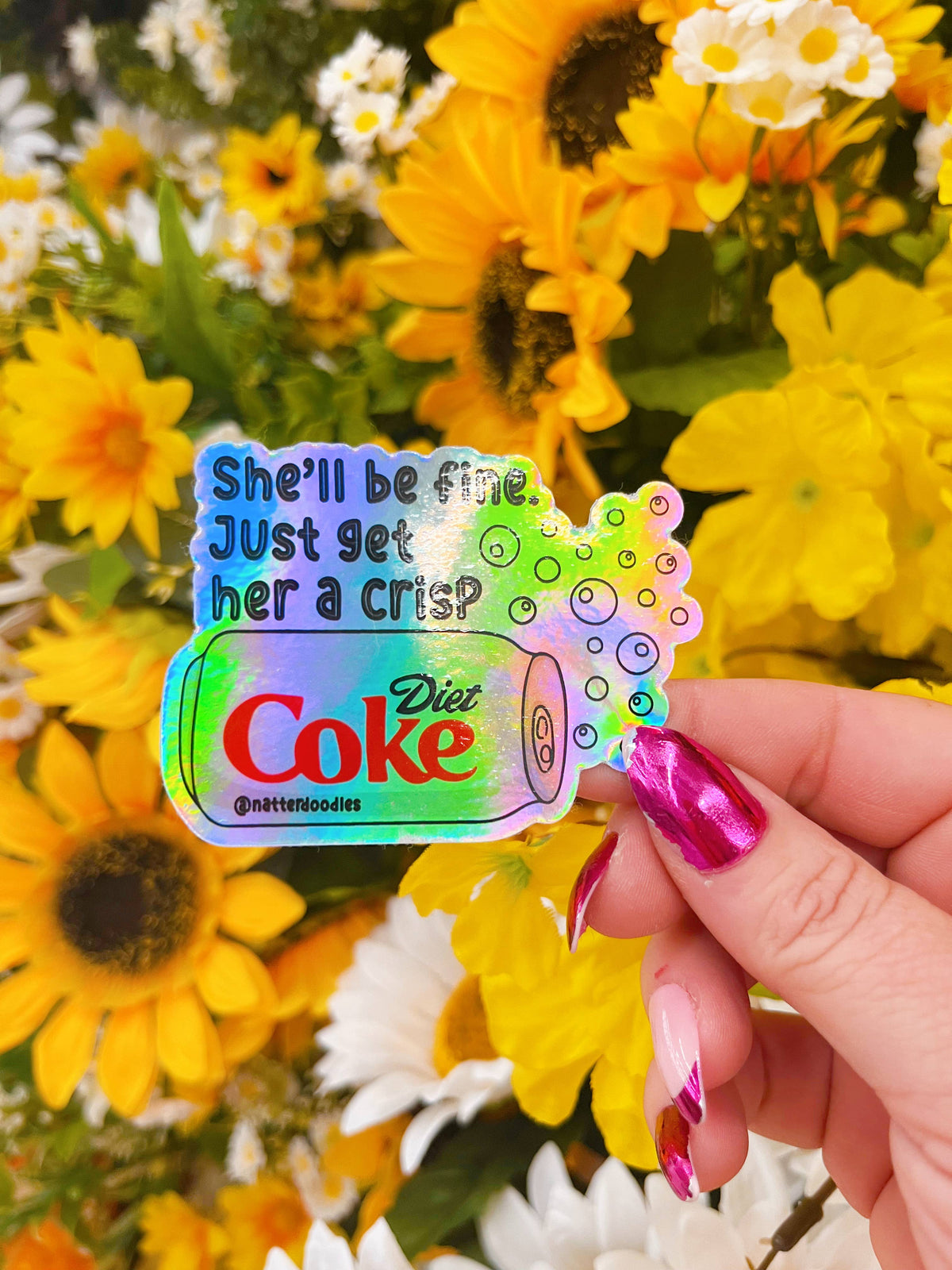 Get Her a Crisp Diet Coke Funny Soda Girly Bubbly Sticker: Single