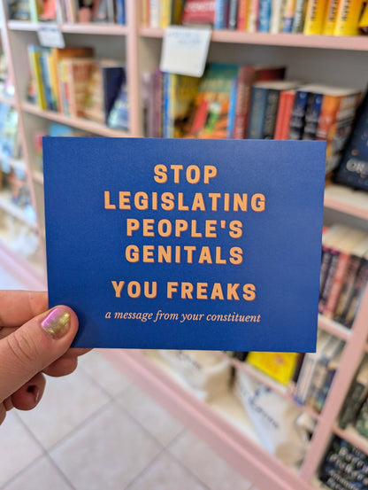 Stop Legislating People's Genitals, You Freaks