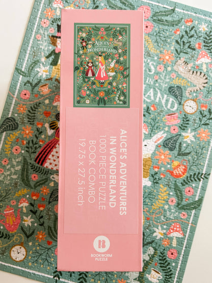 NEW! ALICE'S ADVENTURES IN WONDERLAND Book Set - 500 PIECE PUZZLE BOOK SET